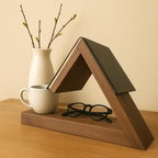 Book Stand with Base Shelf, Triangular Design