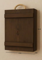 Wall Mounted Liquor Cabinet with Drop Down Table – Rustic Wood Murphy Bar with Glass Storage