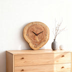 Vintage Style Natural Wooden Live Edge Wall Clock
